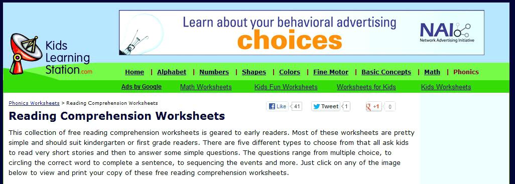 Reading Comprehension Worksheets Worksheetsjpg Advertisement â Crowntv